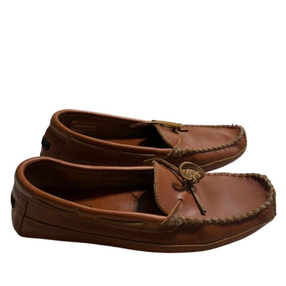 Minnetonka Moosehide Weekender Moccasins Men's Size 10.5 Slip On Loafers Brown